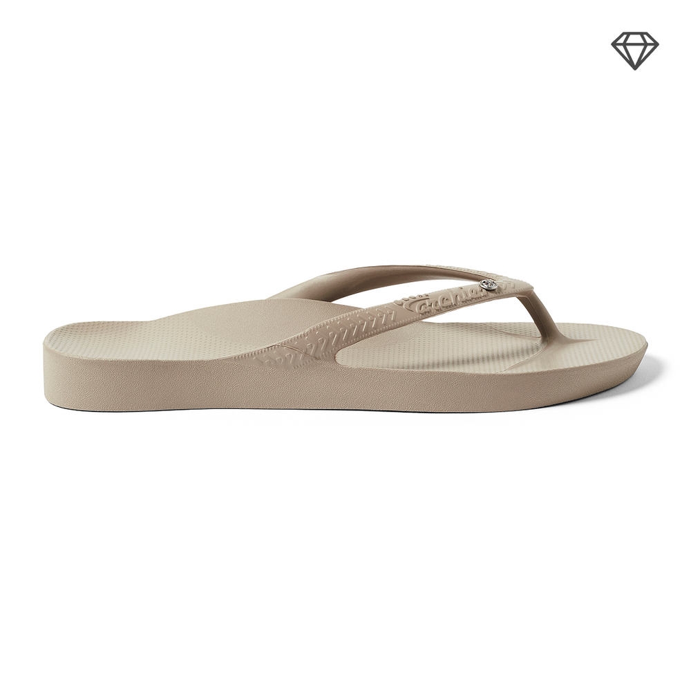  Arch Support Flip Flops - Classic - Crystal Taupe 