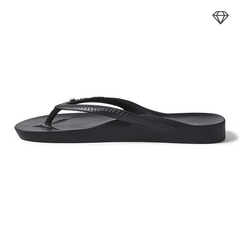 Arch Support Flip Flops - Classic - Crystal Black