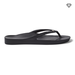 Arch Support Flip Flops - Classic - Crystal Black