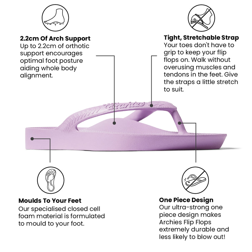  Arch Support Flip Flops - Classic - Lilac 