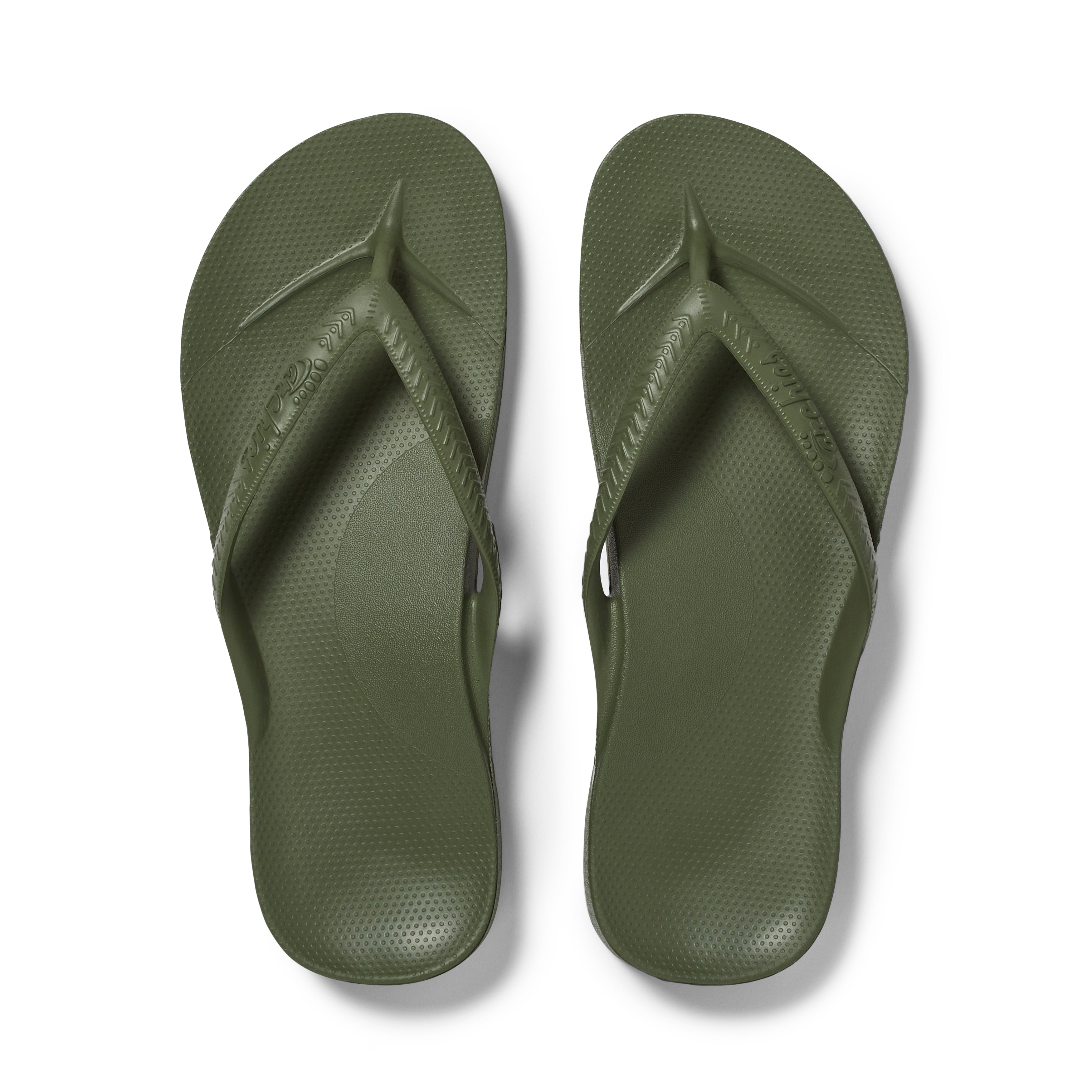 Arch Support Flip Flops - Classic - Olive 